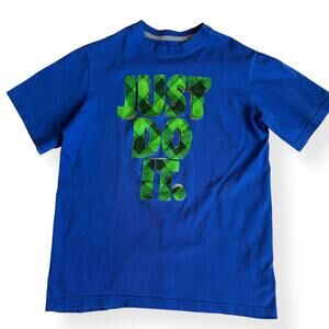 Nike Blue & Green Just Do It Graphic Tee